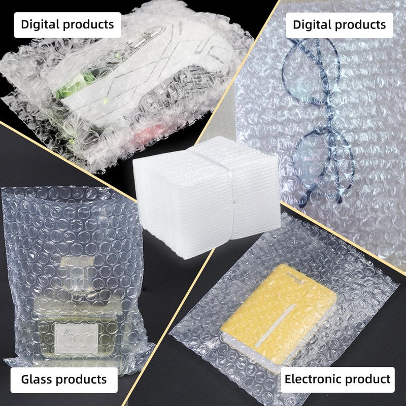 XHMAXE 50Pcs Bubble Pouche Wrap, 12”x16” Bubble Bags for Shopping, Double Wall Bubble Cushioning Wrap Bags for Mailing Packing, Moving and Storage Fragile China Dishes Electronic Item - Image 3